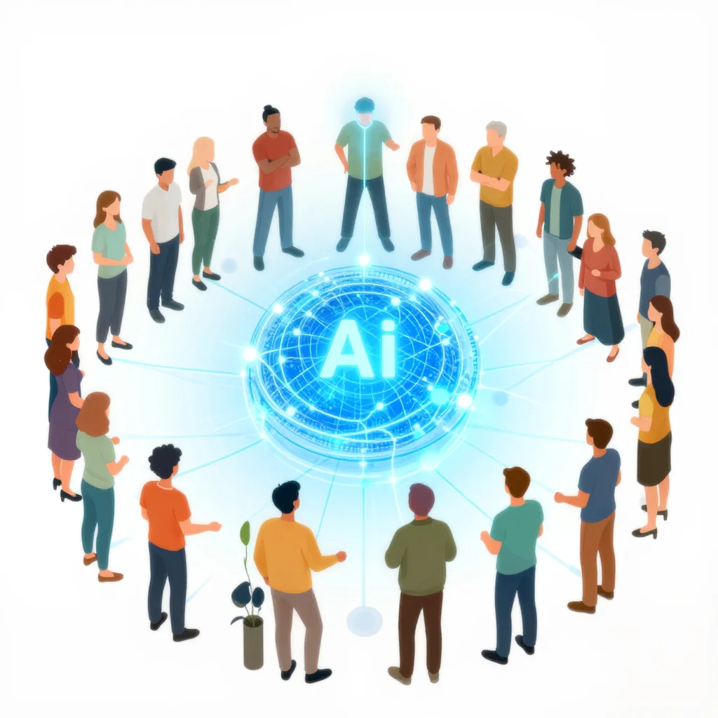 Vernetzte Community von KI-Interessierten, die Ideen austauschen